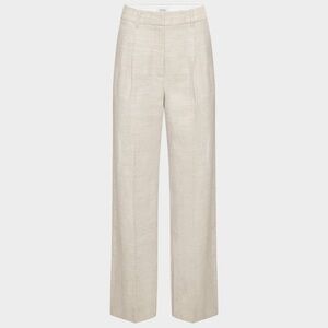 ARITZIA Wilfred Effortless Ecru Linen Wide Leg Pants Sz 2 Short